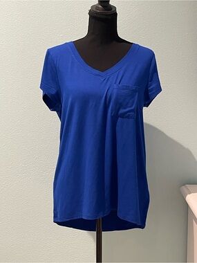 Cable & Gauge V-Neck Pocket Tee - Royal Blue